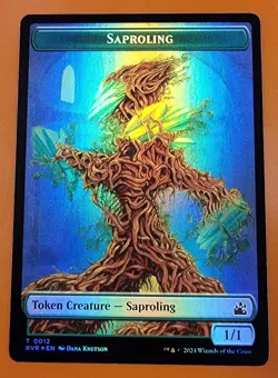 1x Saproling & Sphinx (0017) | FOIL TOKEN | Ravnica Remastered | MTG Magic Cards - Image 1