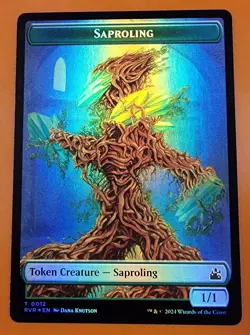 1x Saproling & Soldier (0016) | FOIL TOKEN | Ravnica Remastered | MTG Magic - Image 1