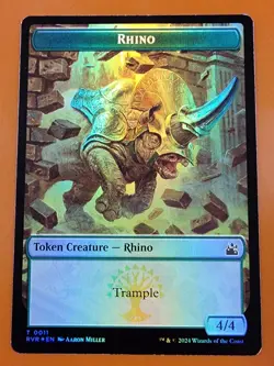 1x Saproling & Rhino (0011) | FOIL TOKEN | Ravnica Remastered | MTG Magic Cards - Image 2