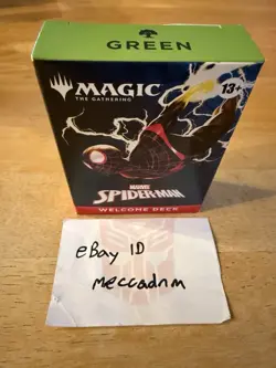 2025 SDCC EXCLUSIVE MAGIC THE GATHERING SPIDER MAN GREEN WELCOME DECK CARDS mtg - Image 1