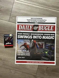 2025 SDCC EXCLUSIVE MAGIC THE GATHERING SPIDER MAN GREEN WELCOME DECK CARDS mtg - Image 1