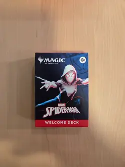 2025 SDCC EXCLUSIVE MAGIC THE GATHERING SPIDER MAN RED WELCOME DECK CARDS MTG - Image 1