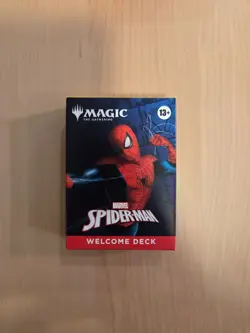 2025 SDCC EXCLUSIVE MAGIC THE GATHERING SPIDER MAN WHITE WELCOME DECK CARDS MTG - Image 1