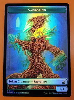 1x Saproling & Angel (0003) | FOIL TOKEN | Ravnica Remastered | MTG Magic Cards - Image 1