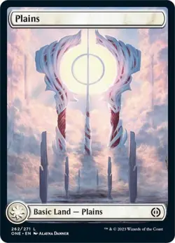Plains (262) - Full Art -Foil Light Play MTG Phyrexia: All Will Be One - Image 1