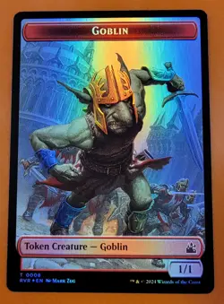 1x Goblin & Wurm (0013) | FOIL TOKEN | Ravnica Remastered | MTG Magic Cards - Image 1