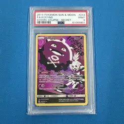 2019 Pokemon Sun & Moon Cosmic Eclipse #243 Full Art Koffing PSA 9 MINT - Image 1