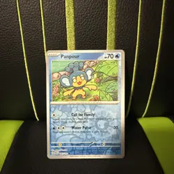 Pokemon Paradox Rift - Panpour - 041/182 - Reverse Holo - M/NM - Image 1