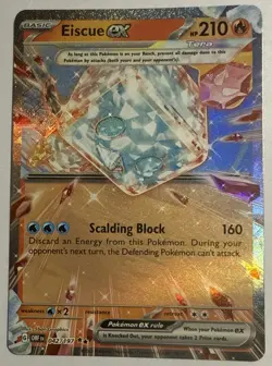 Eiscue ex 042/197 Sv03: Double Rare Obsidian Flames Holo Pokemon Cards - Image 3