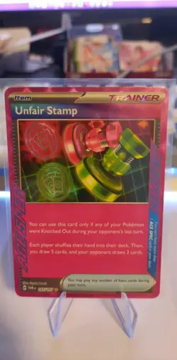 Pokemon Unfair Stamp Ace SPEC 165/167 Sv06: Twilight Masquerade Holo - Image 1