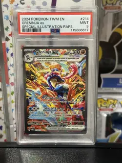 Pokemon Greninja EX 2024 Twilight Masquerade Gem Mint PSA 9 214/167 Sir - Image 1