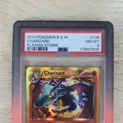 PSA 8 NEAR MINT Charizard 136/135 Plasma Storm Holo Secret Rare Pokemon Card - Image 2