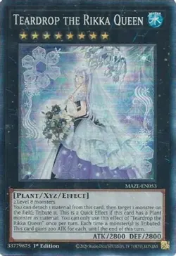 Yugioh! LP Teardrop the Rikka Queen - MAZE-EN053 - Collector's Rare - 1st Editio - Image 1