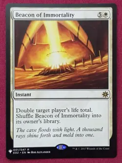 Magic The Gathering MYSTERY BOOSTER MB1 BEACON OF IMMORTALITY white card MTG - Image 1