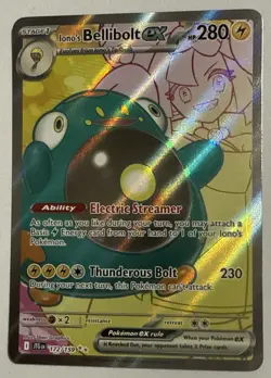 Iono's Bellibolt ex 172/159 Sv09: Journey Together Holo Pokemon TCG Card - Image 3