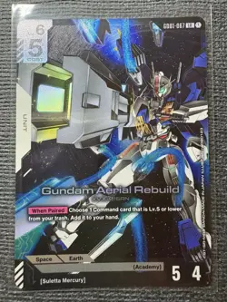 Gundam Card Game Gundam Aerial Rebuild GD-067 LR - Image 1