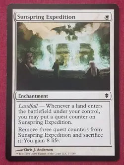Magic The Gathering ZENDIKAR SUNSPRING EXPEDITION white card MTG - Image 1