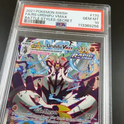 PSA 10 Rapid Strike Urshifu Vmax 170/163 Battle Styles Full Art Pokemon Card - Image 2