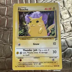 Pokemon Pikachu Base Set 2 Lightly Played Card 87/130 - Image 1