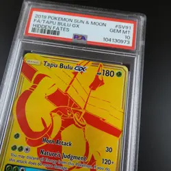 PSA 10 Tapu Bulu GX SV91/SV94 Hidden Fates Full Art Holo Pokemon Card - Image 2