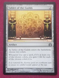 Magic The Gathering RETURN TO RAVNICA TABLET OF THE GUILDS artifact card MTG - Image 1