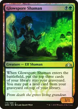 Glowspore Shaman FOIL - GUILDS OF RAVINCA MAGIC MTG - Image 1