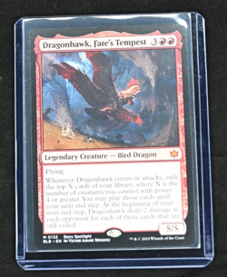 NM Foil Dragonhawk, Fate's Tempest, MTG, Bloomburrow, Magic the Gathering, 132 - Image 3