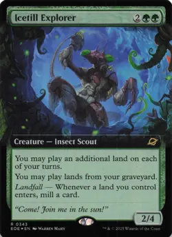 Icetill Explorer (#343) - Foil - Borderless - Edge of Eternities (EOE) MTG - Image 1