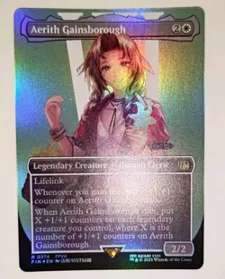 Aerith Gainsborough Borderless Foil MTG Final Fantasy 0374 - Image 2