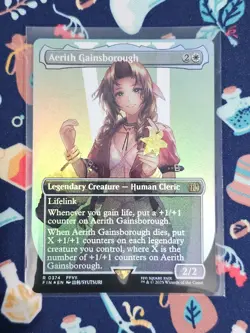 Aerith Gainsborough Borderless Foil MTG Final Fantasy 0374 - Image 1