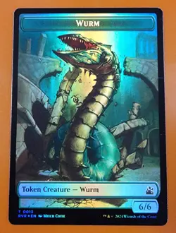 1x Spirit & Wurm (0013) | FOIL TOKEN | Ravnica Remastered | MTG Magic Cards - Image 2