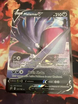 Pokemon TCG Malamar V 121/192 Sword & Shield Rebel Clash Ultra Rare - Image 1
