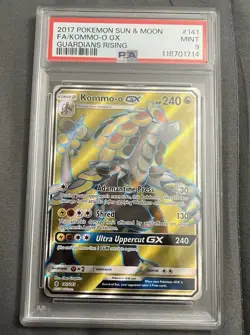 2017 Pokemon Sun & Moon Guardians Rising Kommo-o GX #141 Full Art PSA 9 Graded - Image 3