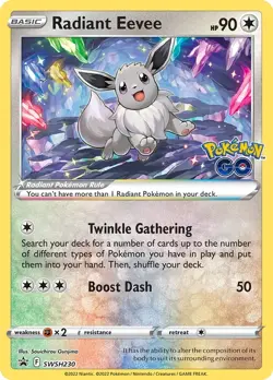 Radiant Eevee SWSH230 | Pokemon GO SWSH Black Star Promo | Near Mint - Image 1