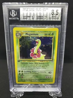 2000 Pokemon Neo Genesis 1st Edition Meganium Holo Rare 11/111 BGS 8.5 - Image 1