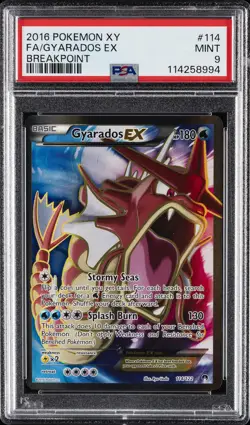 2016 POKEMON XY BREAKPOINT #114 FULL ART/GYARADOS EX PSA 9 - Image 1