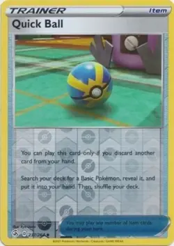 QUICK BALL 237/264 FUSION STRIKE POKEMON REVERSE HOLO - Image 1