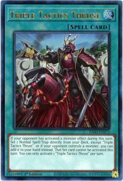 YuGiOh! Triple Tactics Thrust RA03-EN072 Prismatic Ultimate Rare PUR 1st Edition - Image 1