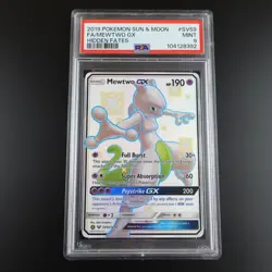 PSA 9 Mewtwo GX SV59/SV94 Hidden Fates Full Art Holo Pokemon Card - Image 1