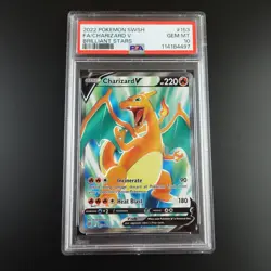 PSA 10 Charizard V 153/172 Brilliant Stars Full Art Graded Pokemon Card - Image 1