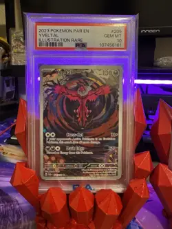 Pokemon TCG Yveltal Paradox Rift Illustration Rare Card 205/182 PSA 10 - Image 1