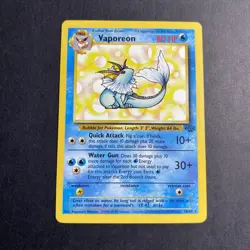 Vaporeon - 28/64 - Pokemon Jungle Unlimited Rare Card WOTC LP NON HOLO - Image 1