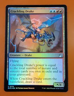 1x Crackling Drake | FOIL | Ravnica Remastered | MTG Magic Cards - Image 1