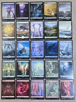 MTG Mix Lot Of 25 Full Art lands ~ Non-foil - Image 1