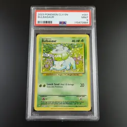 PSA 9 Bulbasaur 001/034 Classic Collection English Holo Graded Pokemon Card - Image 1