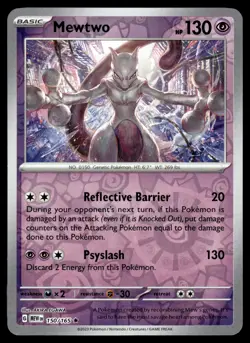 MEWTWO - 150/165 - POKEMON 151 MEW ENGLISH REVERSE HOLO - NM - Image 1