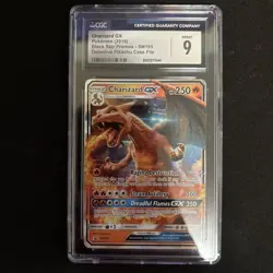 POKEMON CGC 9 MINT 2019 SM Black Star Promo Charizard GX SM195 HOLO - Image 1