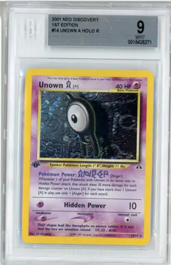 2001 Pokemon Neo Discovery 1st Edition Unown #14 BGS 9 - Image 1