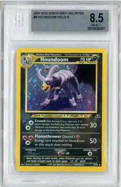 2001 Pokemon Neo Discovery Holo Houndoom #4 BGS 8.5 - Image 1