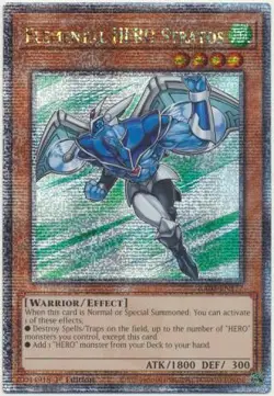 Yugioh! Elemental HERO Stratos - RA03-EN177 - Quarter Century Secret Rare - 1st - Image 1